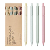 KACO, Gel Pen - PURA | Biodegradable | Set of 4 | 0.5mm.