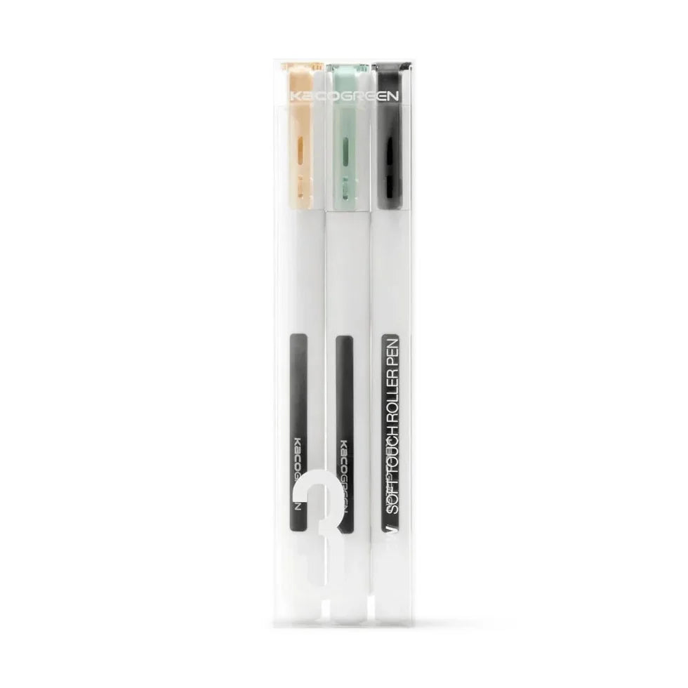 KACO, Rollerball Pen - TECHFLOW | Black | Set of 3 | 0.5 mm.