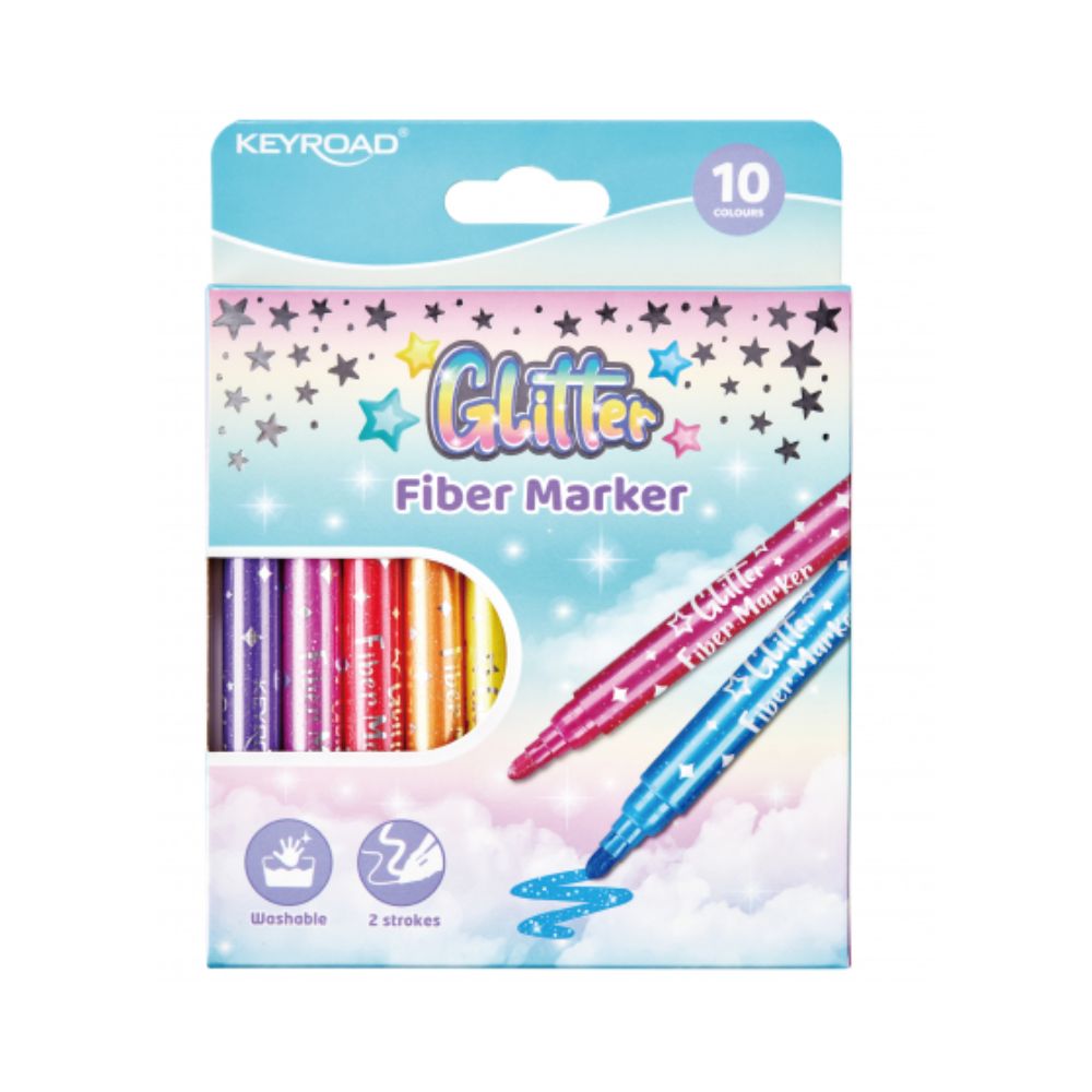 KEYROAD, Fiber Marker Glitter Set of – OXFORD stationers