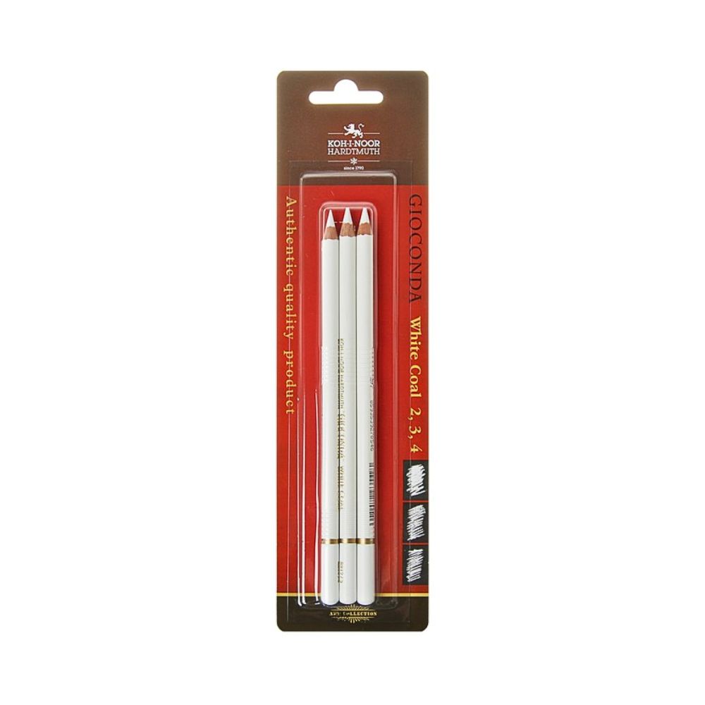 Jual Koh-I-Noor Gioconda White Coal Pencil Set (3) - - Fancy Art