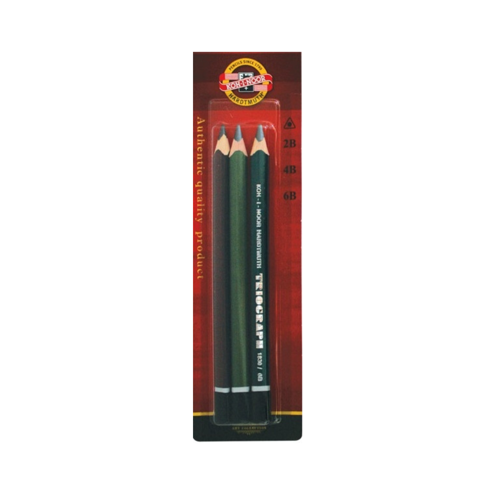 KOH-I-NOOR, Graphite Pencil - Jumbo Triangular | Pack of 3.