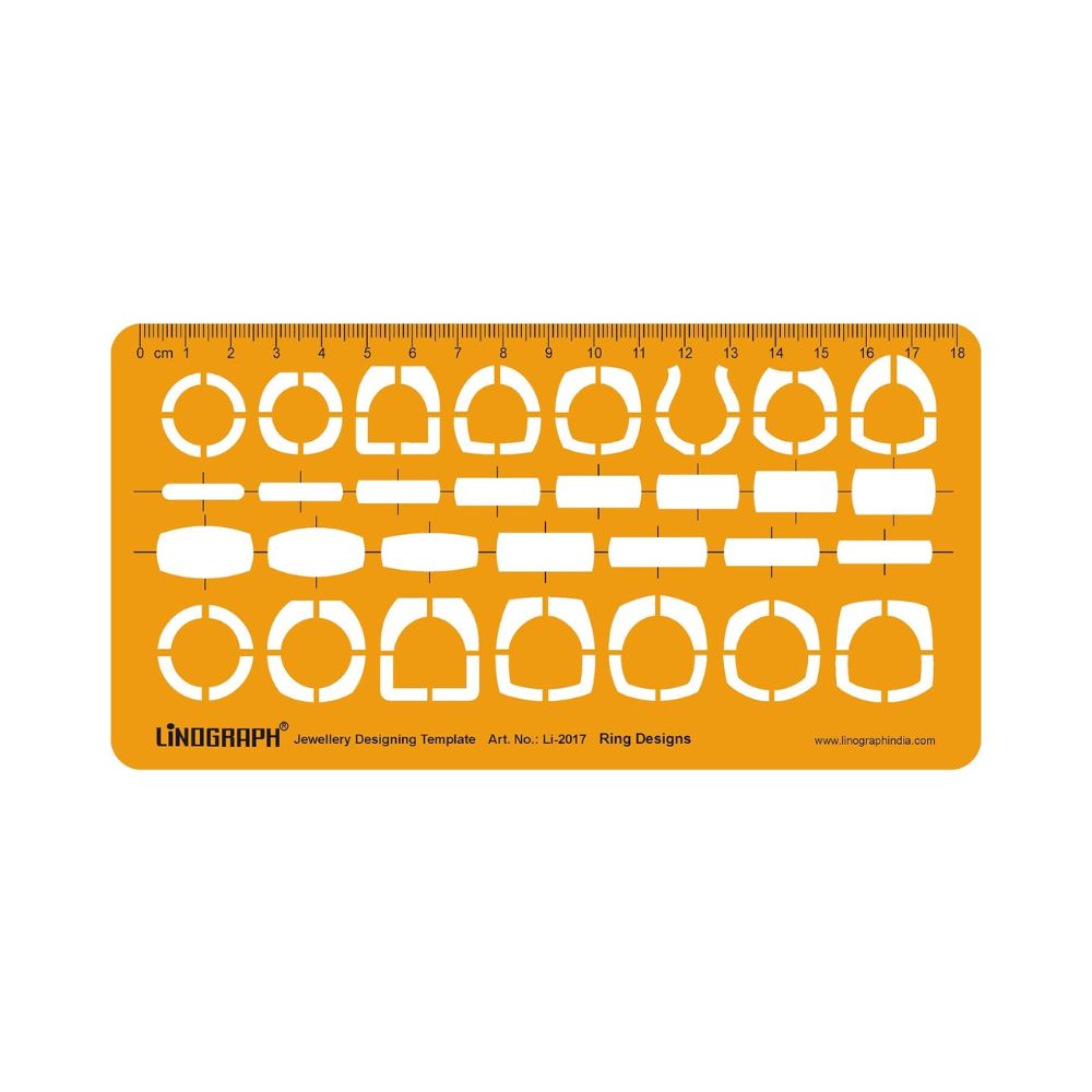 LINOGRAPH, Stencil - JEWELLERY RING DESIGN TEMPLATE. â OXFORD stationers