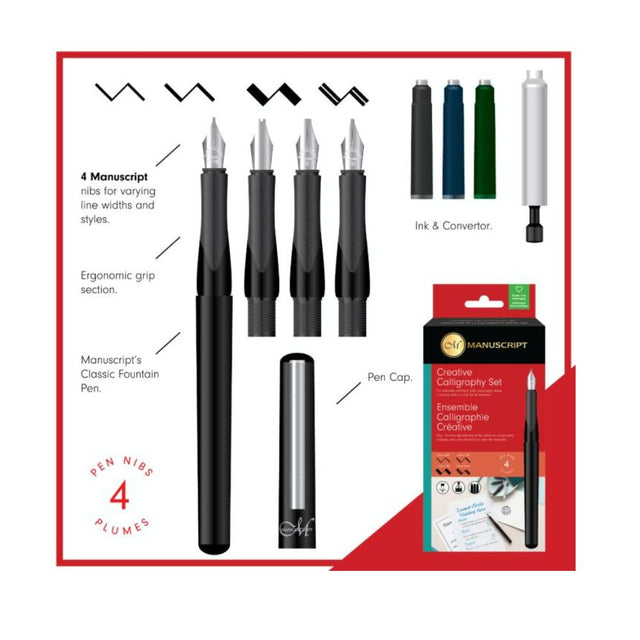 MANUSCRIPT, Fountain Pen - Creative Calligraphy Set. – OXFORD stationers