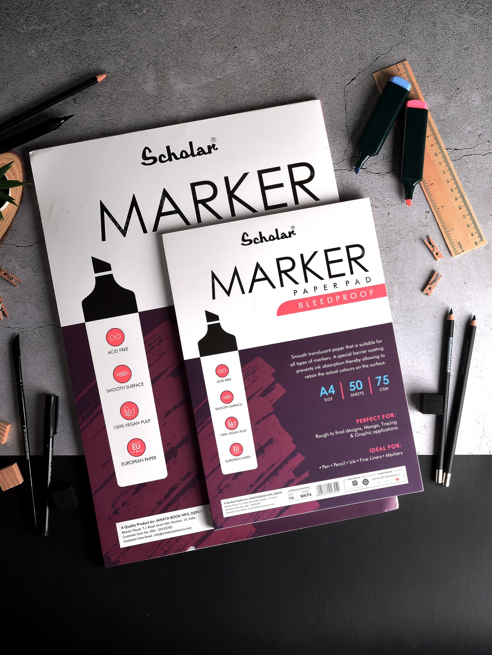 Watercolor Sketchbook 70 Sheets Hardcover Marker Paper Pad,