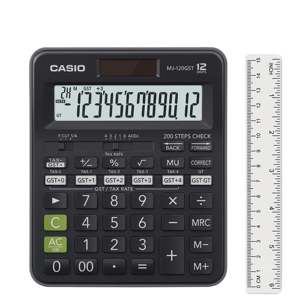 CASIO, Calculator - Check & Correct | 12 Digits | 200 Steps Check.