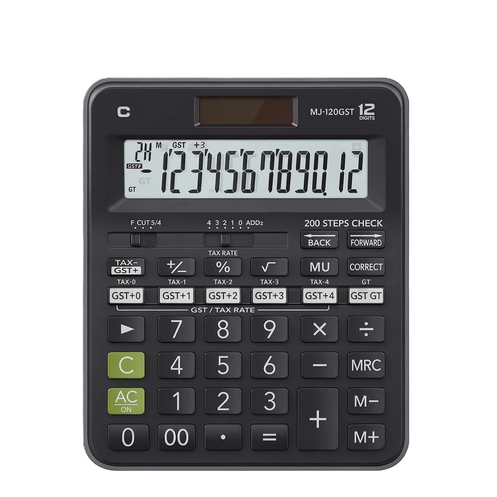 CASIO, Calculator - Check & Correct | 12 Digits | 200 Steps Check.