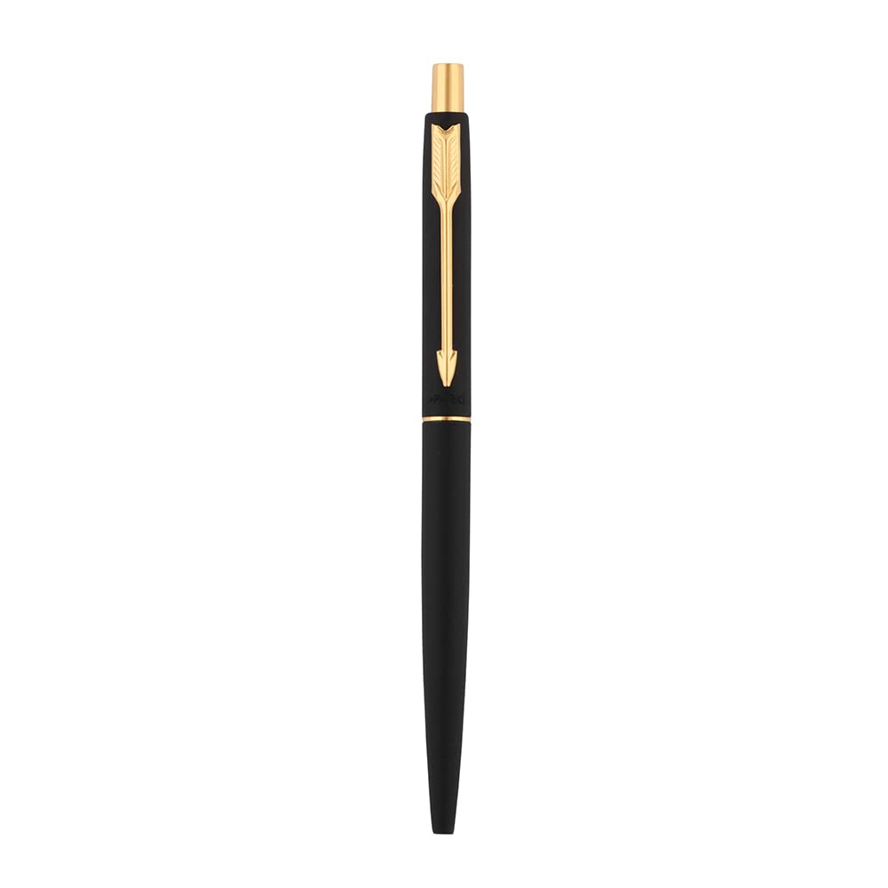 PARKER, Ballpoint Pen - CLASSIC MATTE BLACK | Gold Trim | Fine.