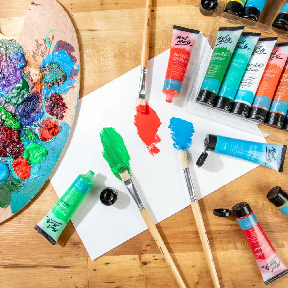 MONT MARTE, Acrylic Colour Paint Set - Signature | 18pc | 36ml.