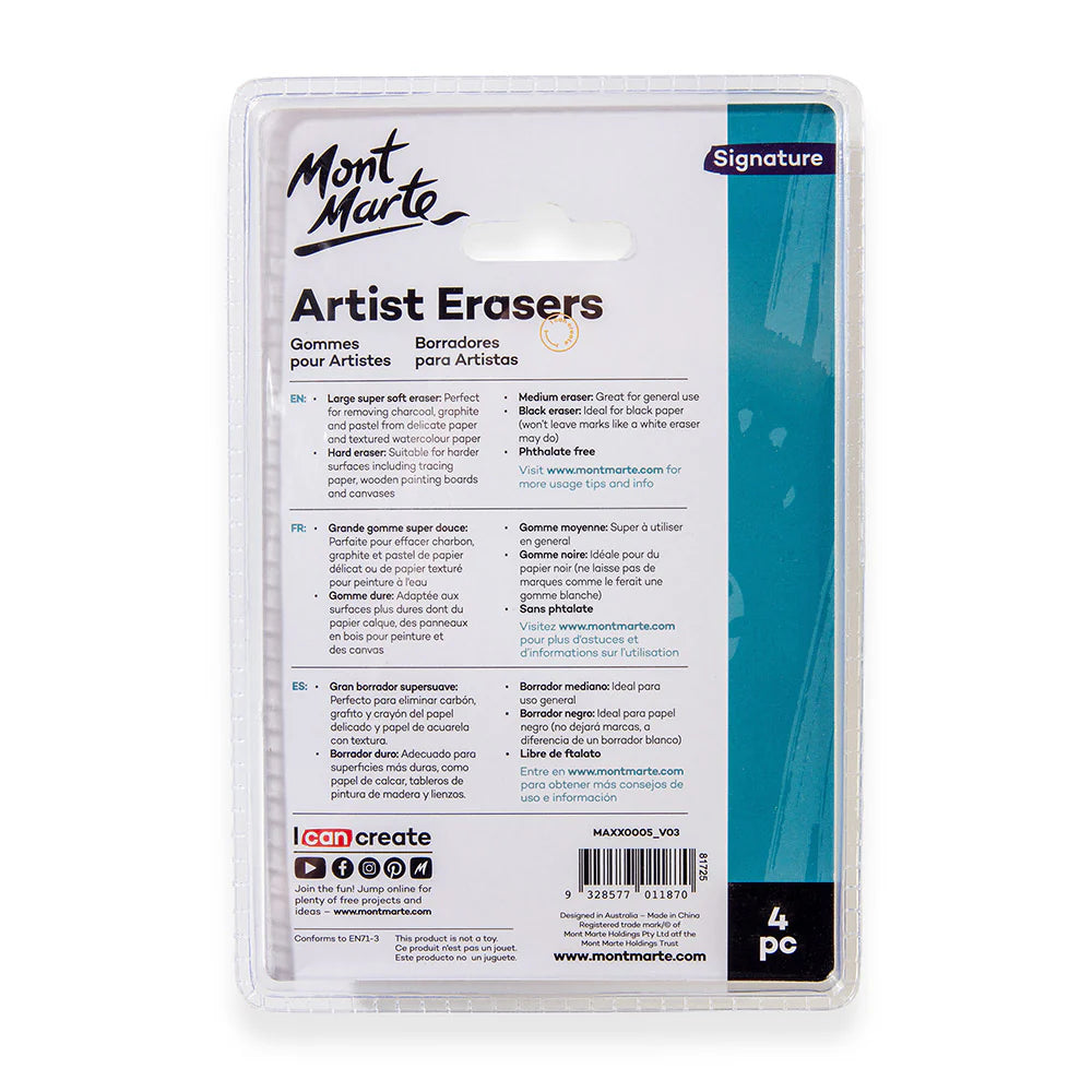 MONT MARTE, Erasers | Signature | 4pc.