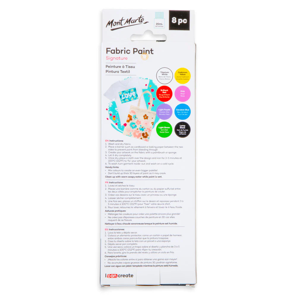 MONT MARTE, Fabric Paint Set - Signature | 20ml.