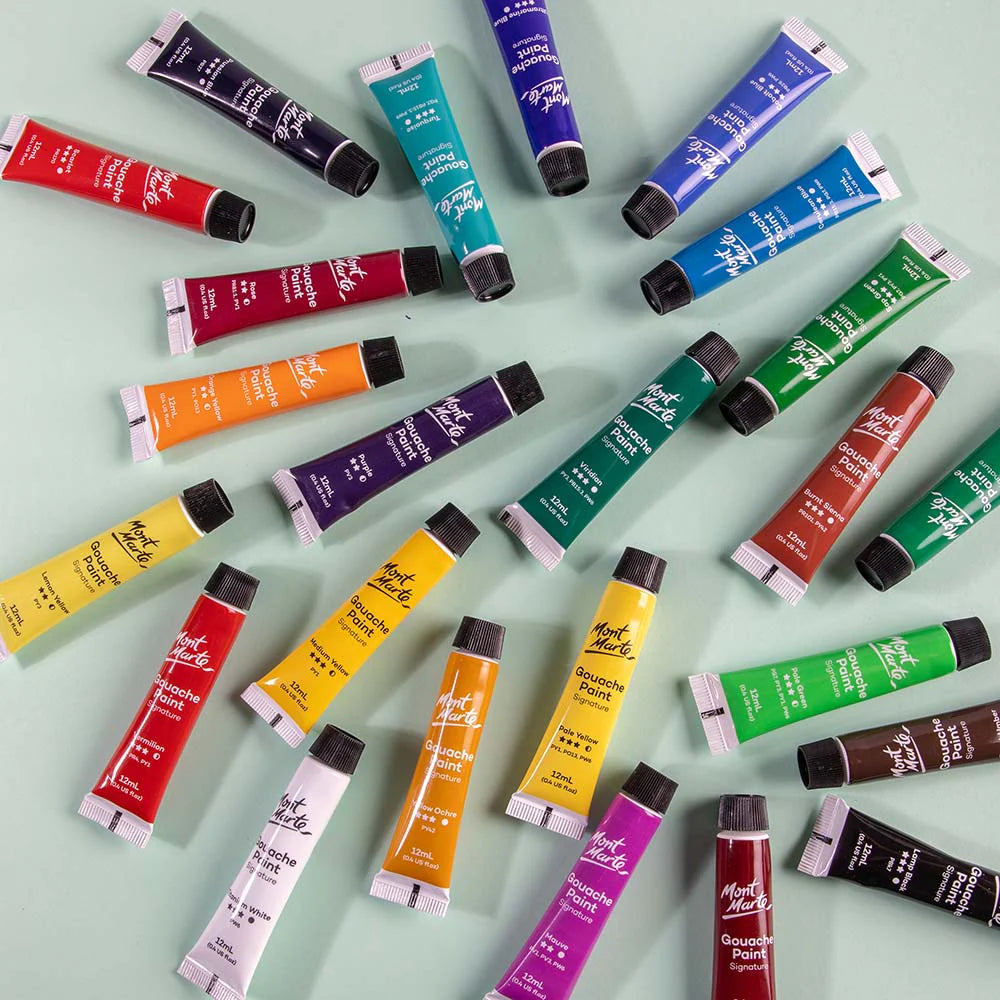 MONT MARTE, Gouache Paints | Signature | 24pc | 12ml.