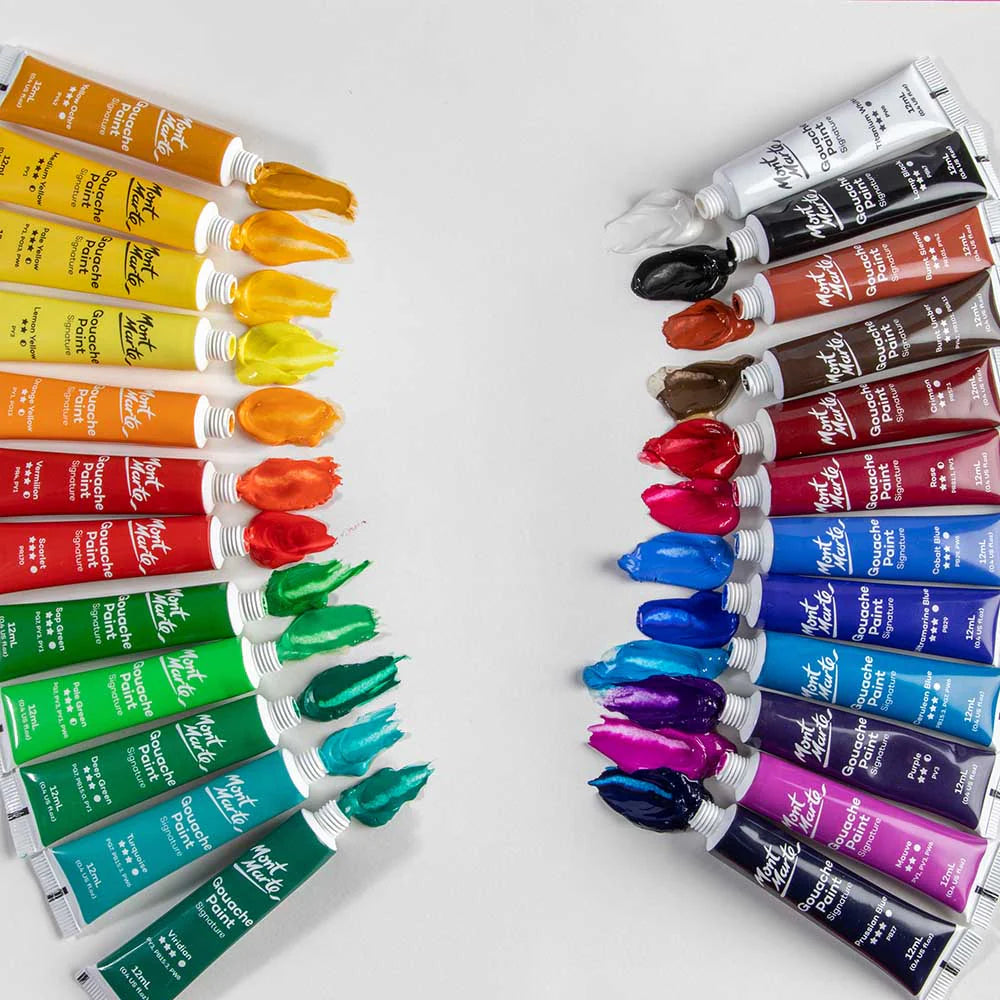 MONT MARTE, Gouache Paints | Signature | 24pc | 12ml.