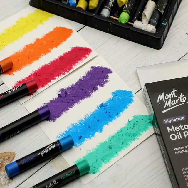 MONT MARTE, Oil Pastels - Signature | Metallic | 12pc.