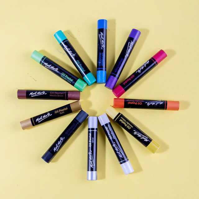 MONT MARTE, Oil Pastels - Signature | Metallic | 12pc.