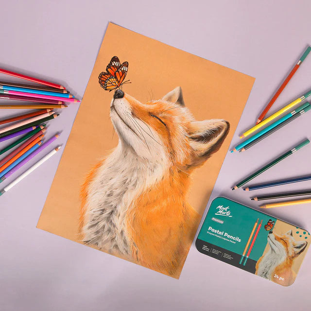MONT MARTE, Pastel Pencils - Premium | Crayons Patels | 24pc.