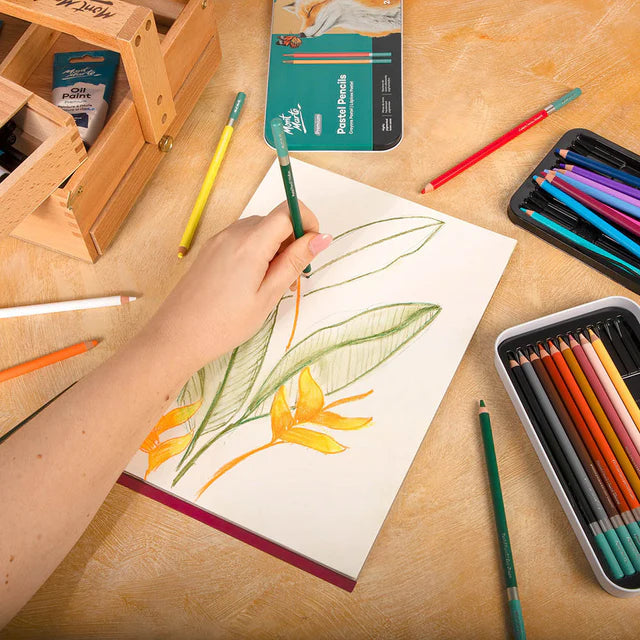 MONT MARTE, Pastel Pencils - Premium | Crayons Patels | 24pc.