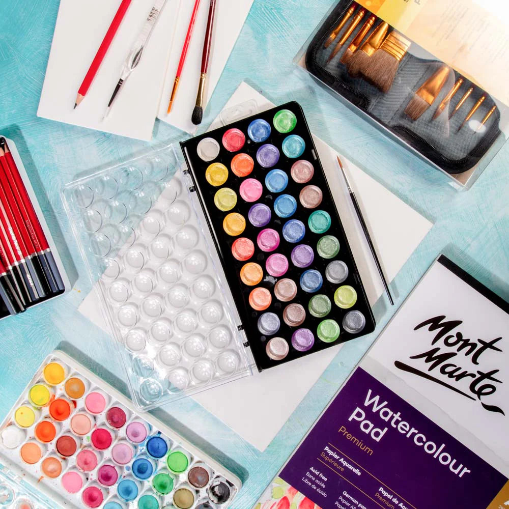 MONT MARTE, Watercolour Set - Signature | Metallic | 37pc.