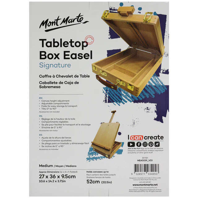 MONT MARTE, Tabletop Box Easel - Signature | Medium.
