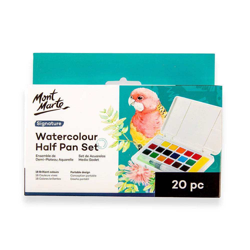 MONT MARTE, Watercolour - Signature | Half Pan Set | 20pc.
