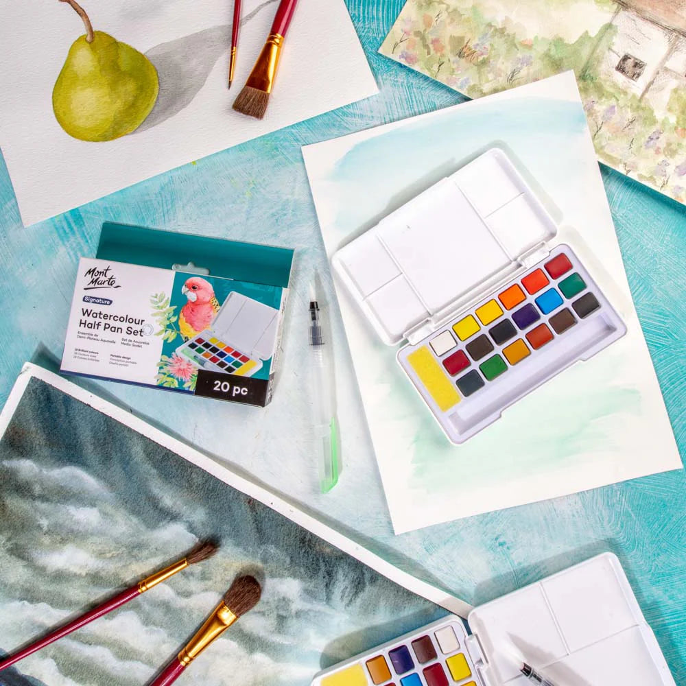 MONT MARTE, Watercolour - Signature | Half Pan Set | 20pc.