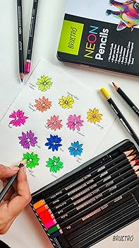 BRUSTRO, Colour Pencils - Neon | Set Of 12.