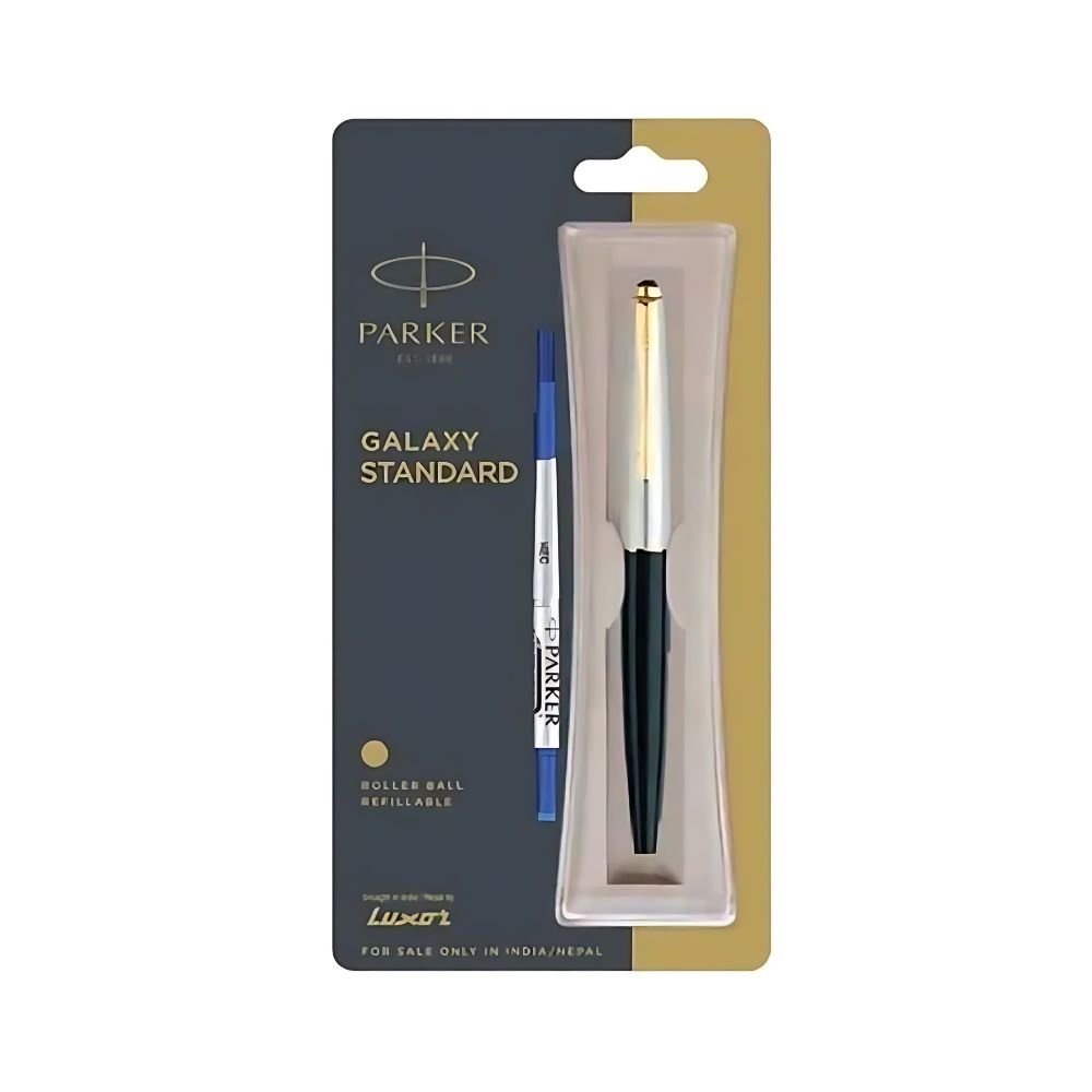 PARKER, Rollerball Pen - GALAXY Standard | Gold Trim | Fine.
