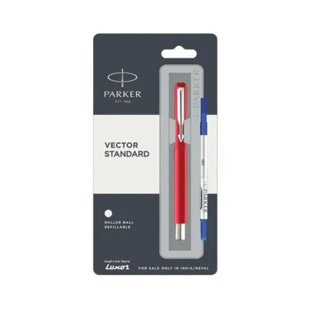PARKER, Rollerball Pen - VECTOR Standard | Chrome Trim | Fine.