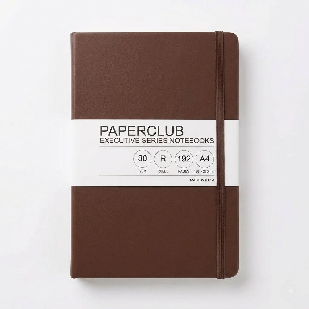 PAPERCLUB,  NoteBook - Executive Series | Ruled | A4 | 192 Pages | 80 gsm.