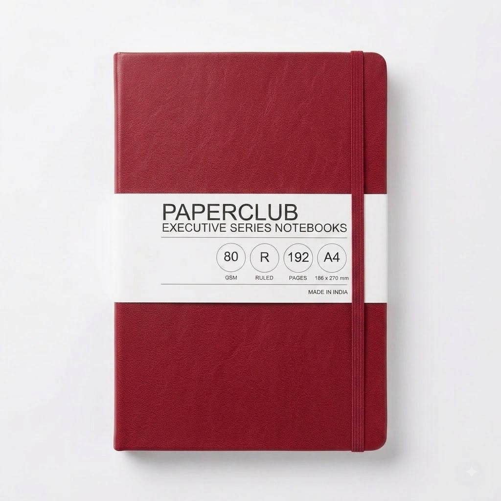 PAPERCLUB,  NoteBook - Executive Series | Ruled | A4 | 192 Pages | 80 gsm.
