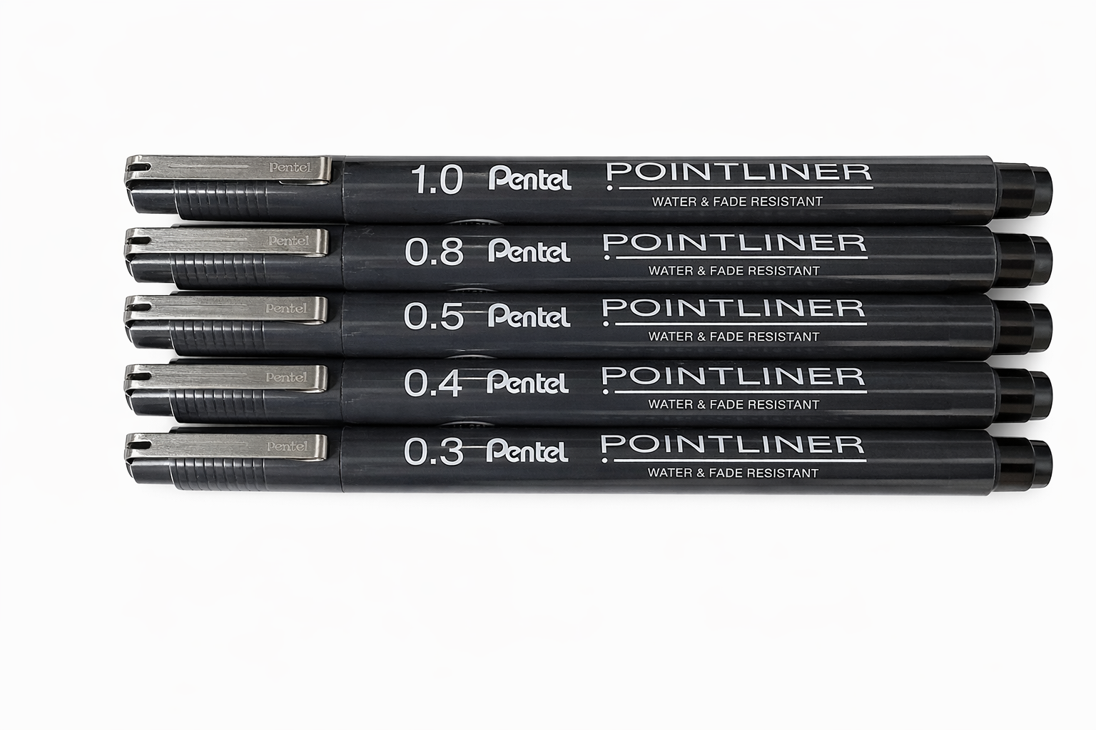 PENTEL, Pointliner - Black | Set2 of 5.