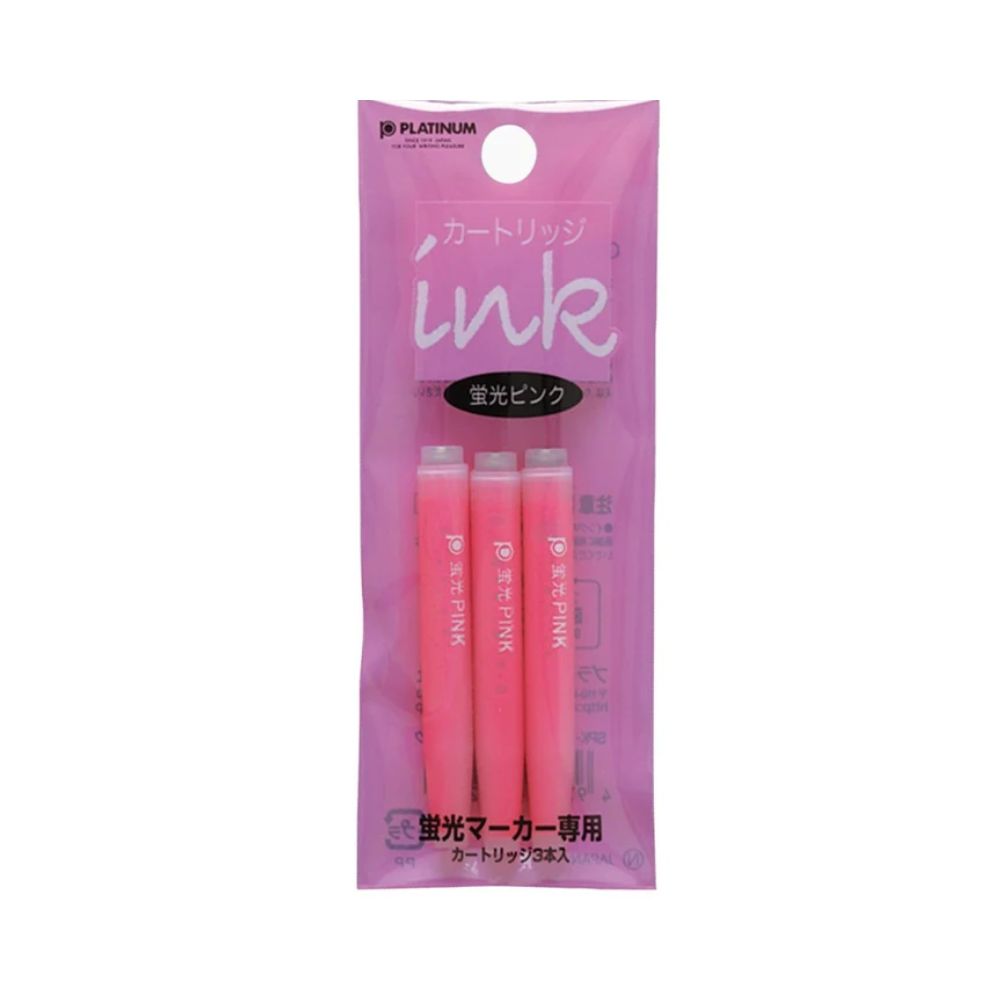 PLATINUM, Ink Cartridge - PREPPY Highlighter | Pack of 3.