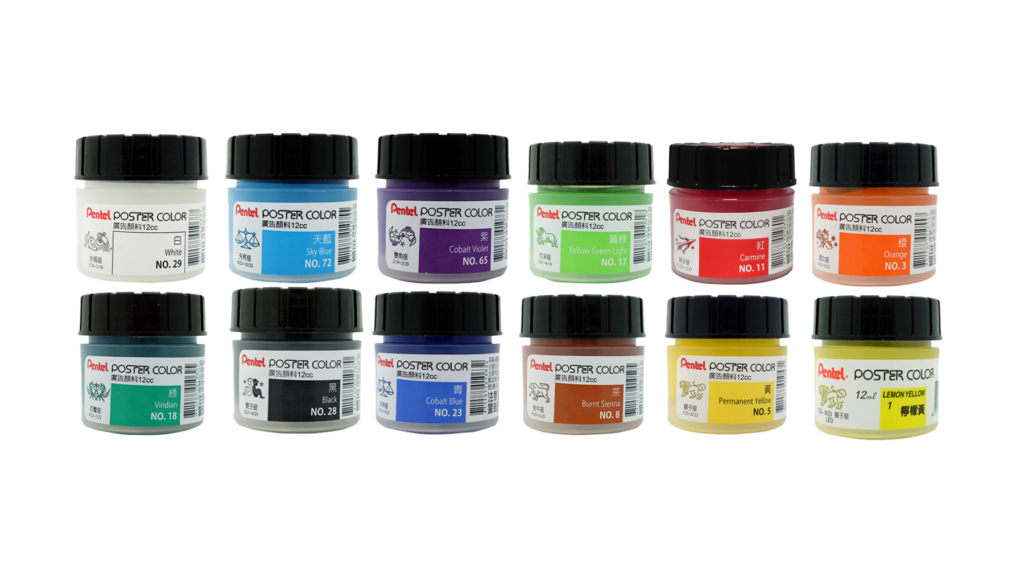 PENTEL, Poster Colour Mini - 12 x 12 ml.