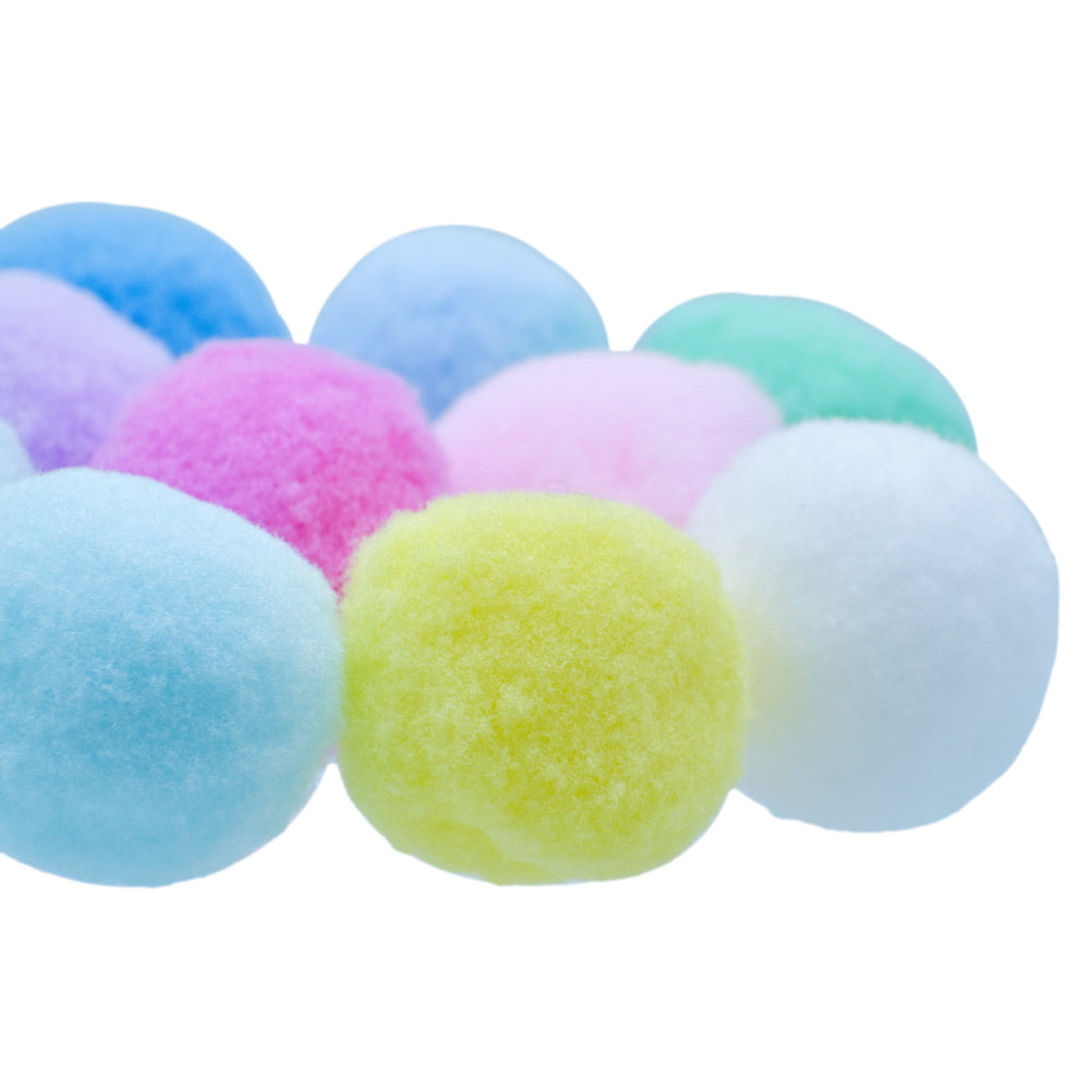 JAGS, Pom Pom Ball - Craft | Big | Pastel Colour | 10 pcs | 3 cm.
