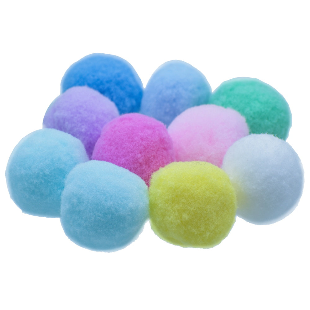 JAGS, Pom Pom Ball - Craft | Big | Pastel Colour | 10 pcs | 3 cm.