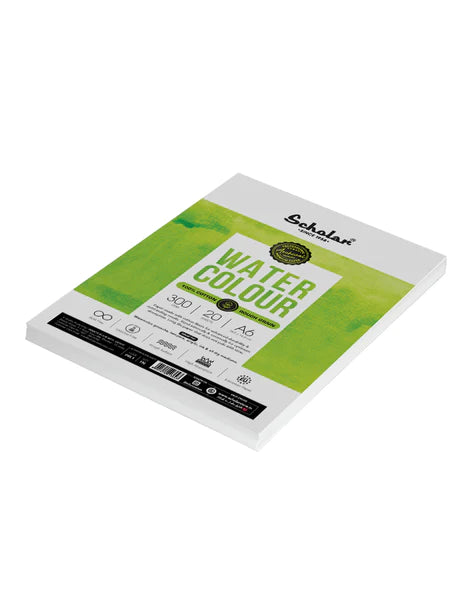 SCHOLAR, Watercolour Sheets - Professional | 20 Sheets | 300 gsm.
