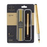 PARKER, Fountain Pen - VECTOR Gold | Gold Trim | Fine.
