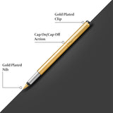 PARKER, Fountain Pen - VECTOR Gold | Gold Trim | Fine.