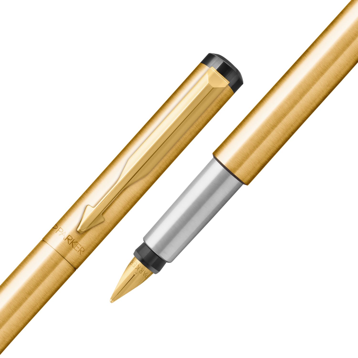 PARKER, Fountain Pen - VECTOR Gold | Gold Trim | Fine.