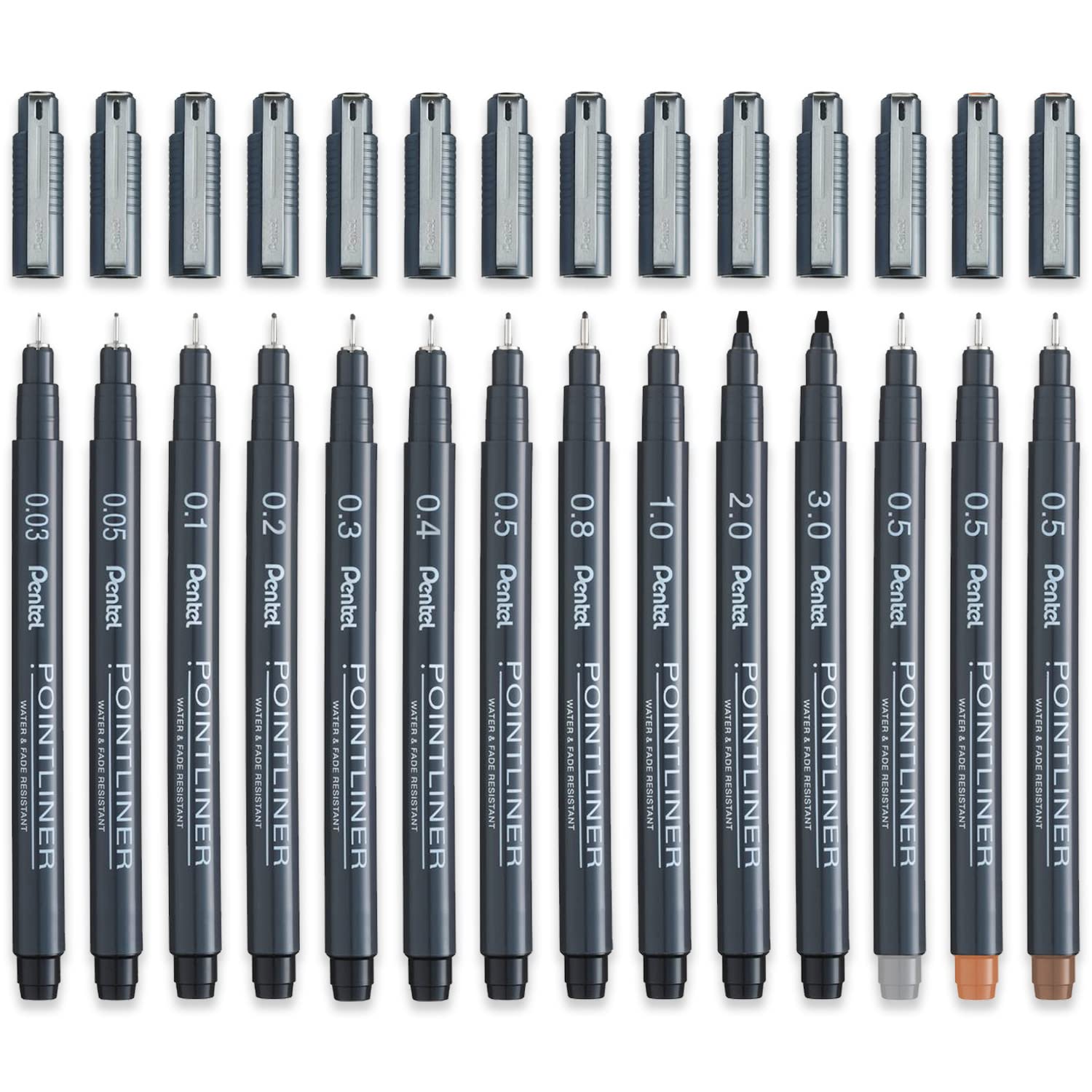 PENTEL, Pointliner | Set of 14.