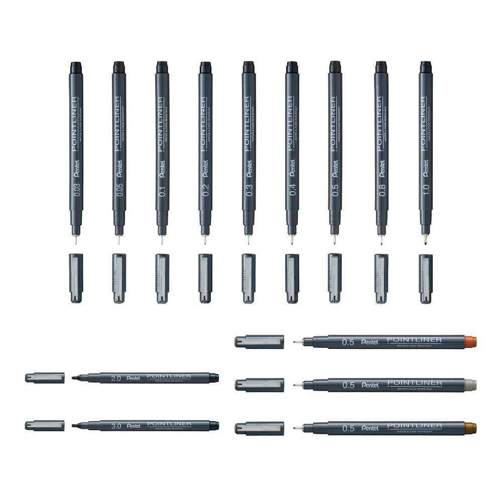 PENTEL, Pointliner | Set of 14.