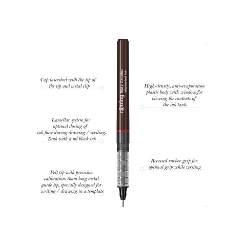 ROTRING, Fineliner Pen - TIKKY GRAPHIC | BLACK Ink. – OXFORD stationers