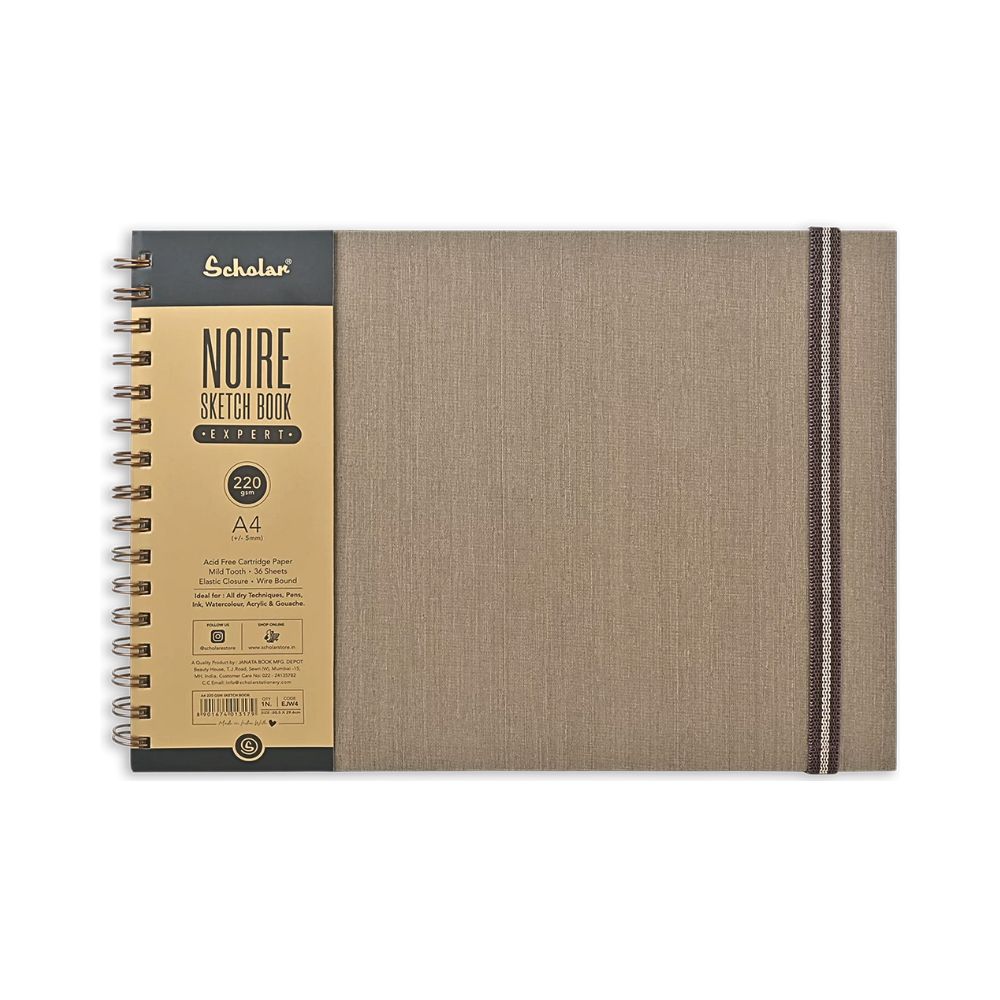 SCHOLAR, Sketch Book NOIRE EXPERT 36 Sheets 220 gsm. OXFORD