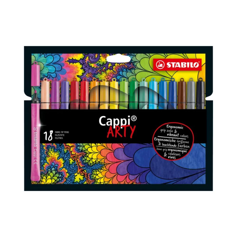 STABILO, Fibre Tip Pen - Cappi | Arty | Set of 18.