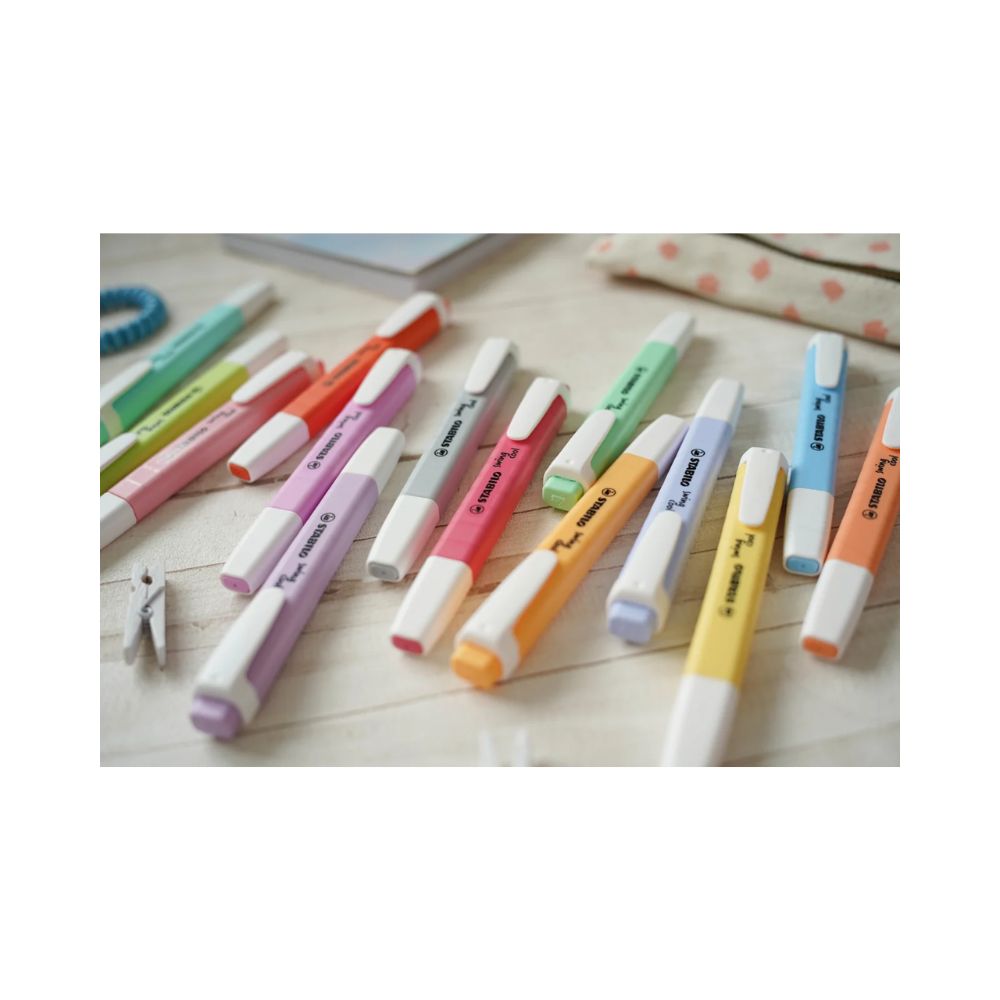STABILO swing cool Pastel highlighters, Pack of 6, Assorted pastel Col