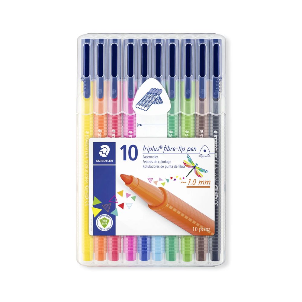 STAEDTLER, Fiber tip Pen - Triplus | Set of 10. – OXFORD stationers