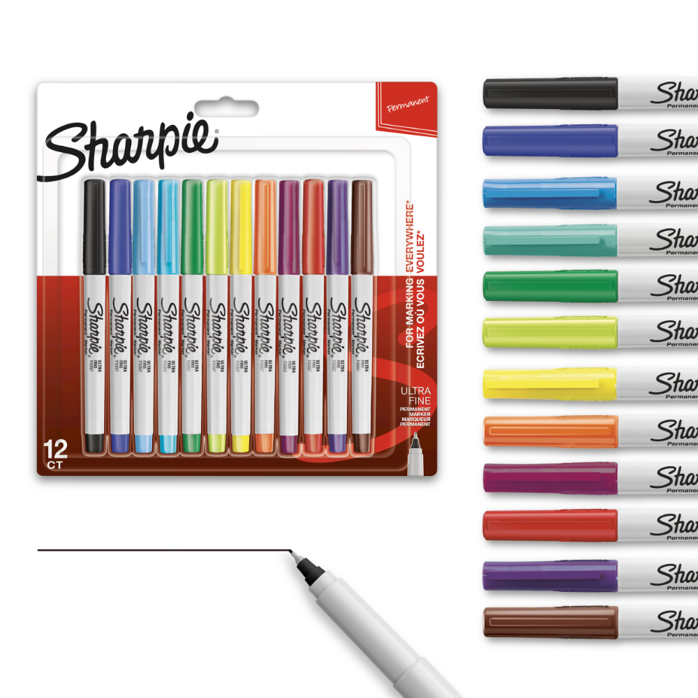 SHARPIE, Permanent Markers - Ultra Fine | 12pc.