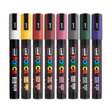 UNI, Paint Marker - POSCA | DARK | Set of 8 | 1.8 ~ 2.5 mm.