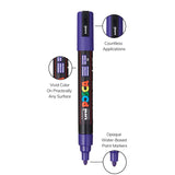 UNI, Paint Marker - POSCA | DARK | Set of 8 | 1.8 ~ 2.5 mm.
