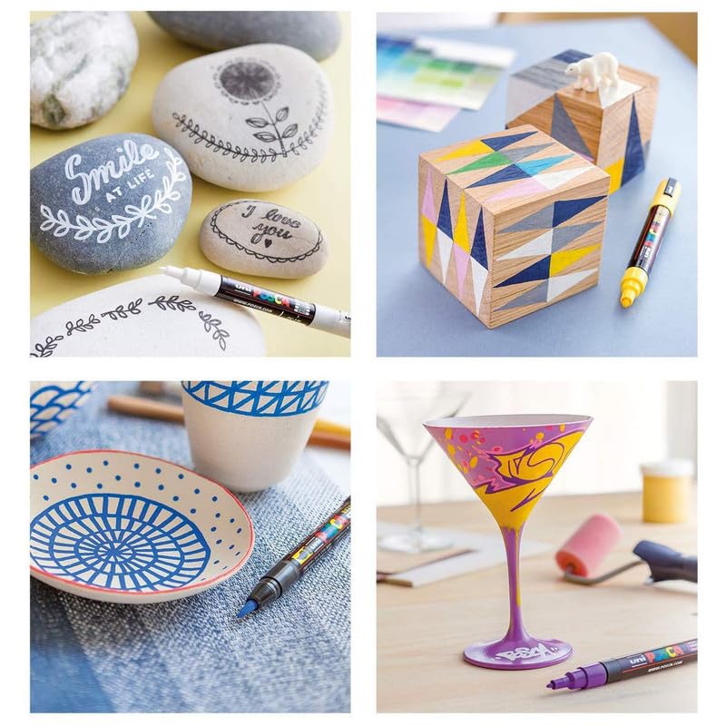 UNI, Paint Marker - POSCA | 1.8 ~ 2.5 mm | PASTEL | Set of 8.