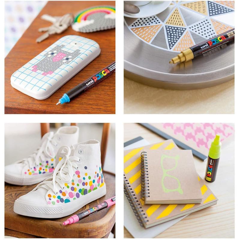 UNI, Paint Marker - POSCA | 1.8 ~ 2.5 mm | PASTEL | Set of 8.